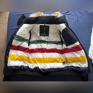 **BNWT** Nobis/HBC Stripes/Hudson’s Bay Cartel Men’s Bomber Jacket (Size Medium)